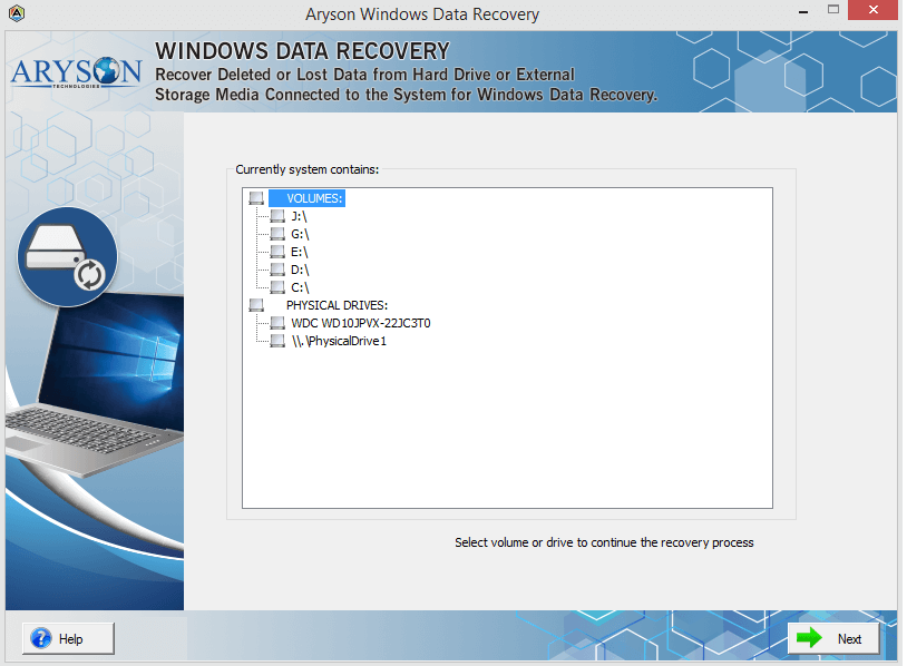 Aryson Windows Data Recovery