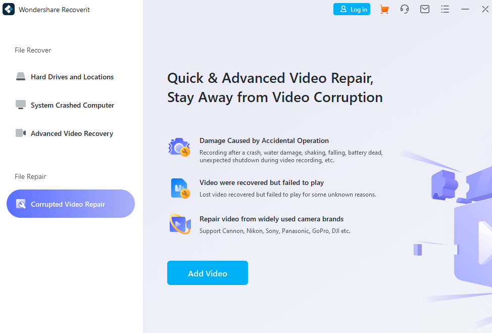 Corrupted video repair