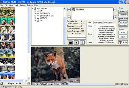VisiPics: free duplicate photo finder 