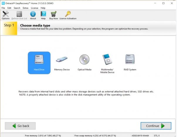 Ontrack’s data recovery tool
