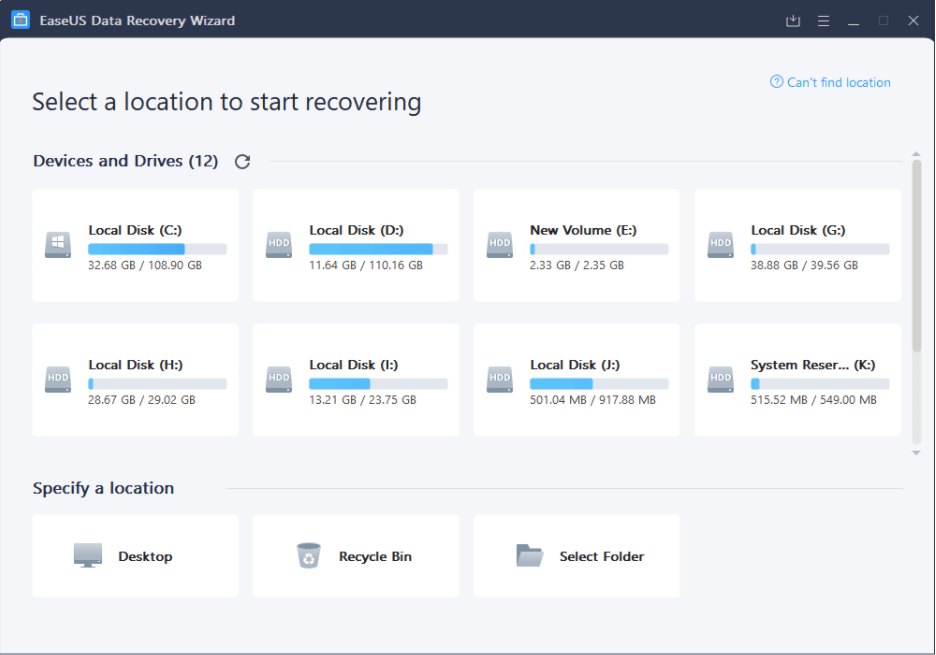 Use EaseUS Data Recovery Wizard