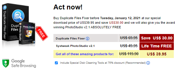 pricing of duplicate file fixer