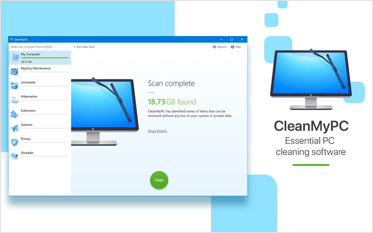 CleanMyPC, best pc cleaning software