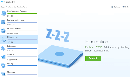 Hibernation, memory optimizer