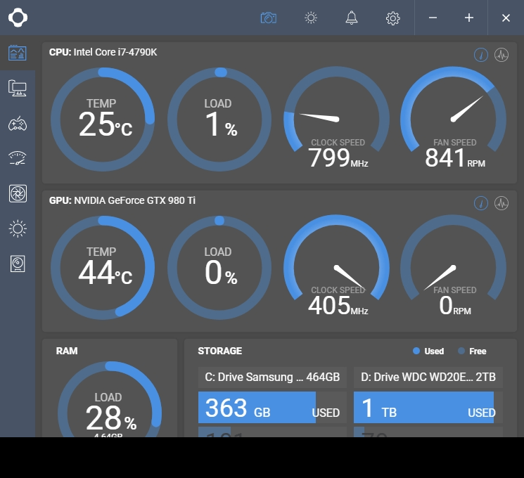 cpu and gpu temp monitor windows 10