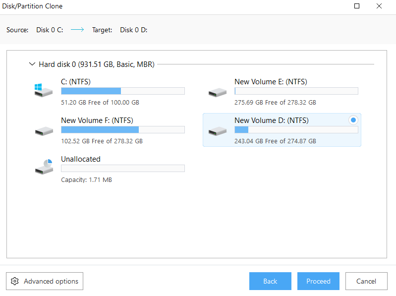 Disk Partition Clone, easeus todo backup disk cloning