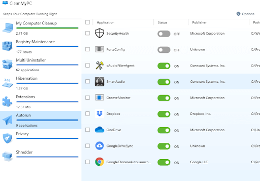 Startup Items Sorted, computer cleaning software