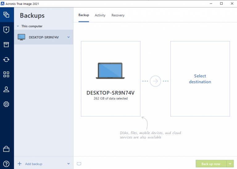 acronis true image what is synch