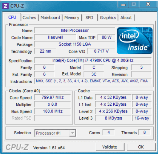 CPU-Z, free CPU Benchmark Application for Windows