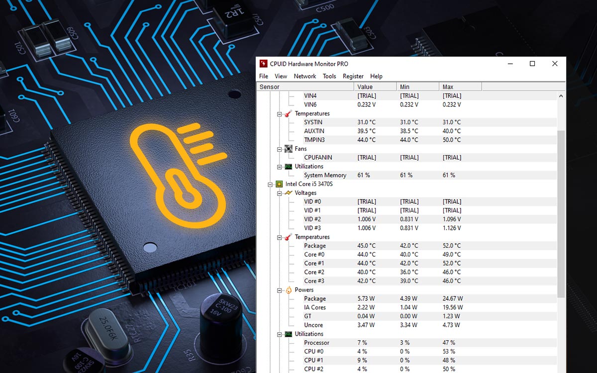 Hardware monitoring windows