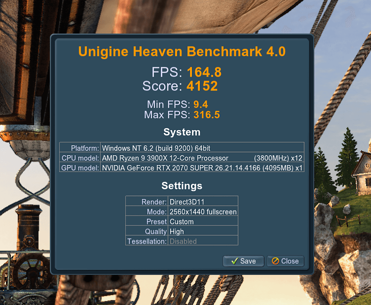 Heaven Unigine 2  GPU temperature & perform clock monitoring