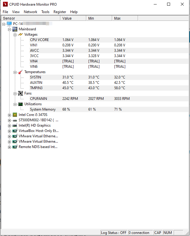 instal the new HWMonitor Pro 1.53