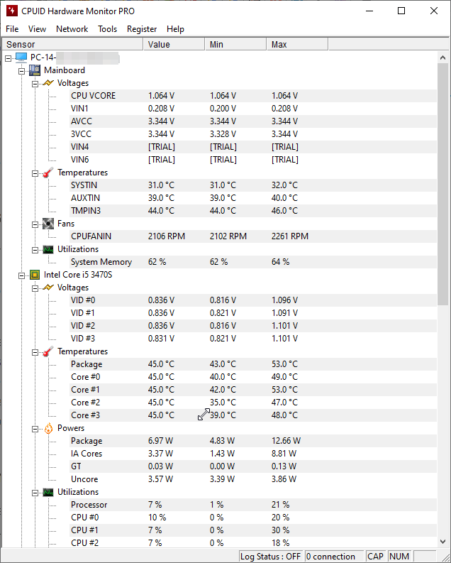 launch the application of hwmonitor