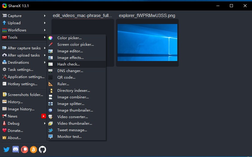 ShareX, screen recorder software for windows