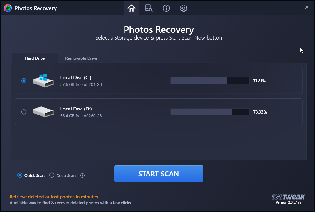 Photos Recovery By Systweak, best powerful photo recovery application