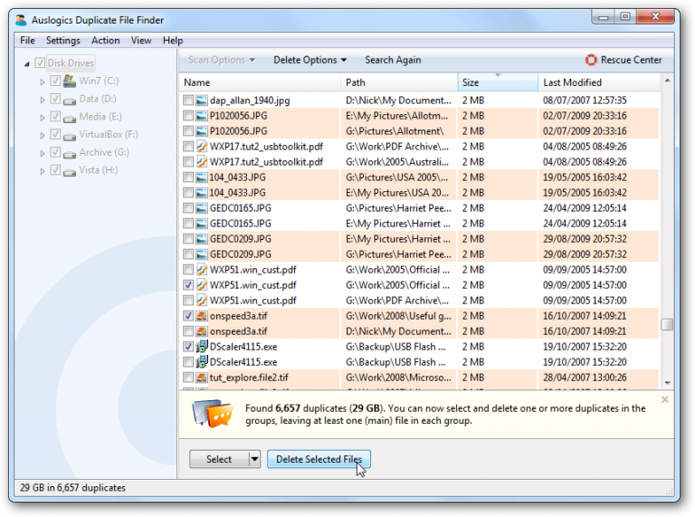 duplicate file finder windows 7 free download
