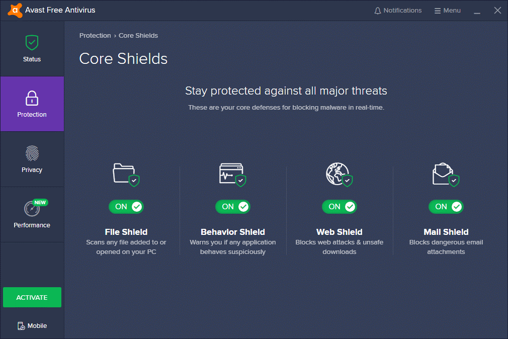 Avast Free Antivirus – The Most Attractive User-Interface