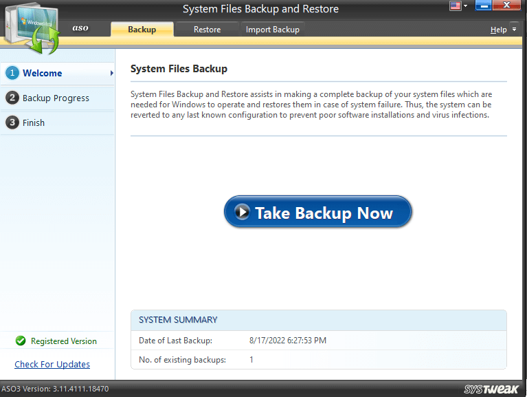 system file backup