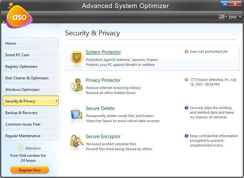 system security advanced system optimizer