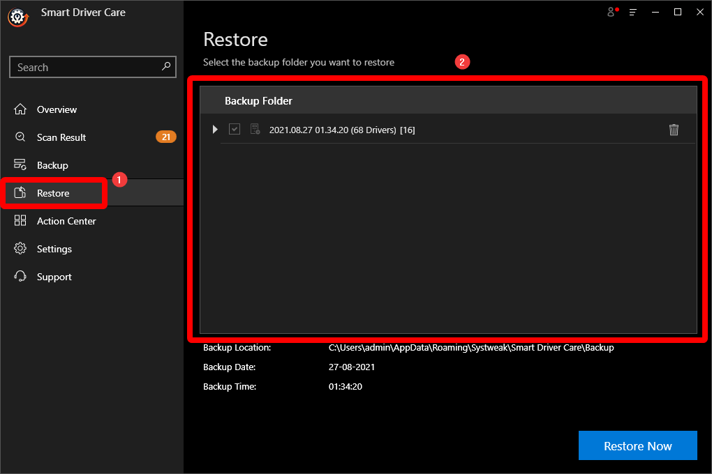 Restore Drivers