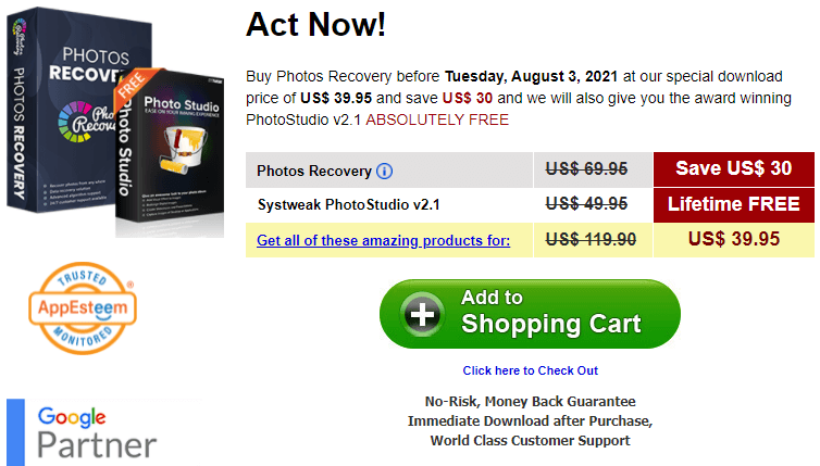 Systweak Photos Recovery Price