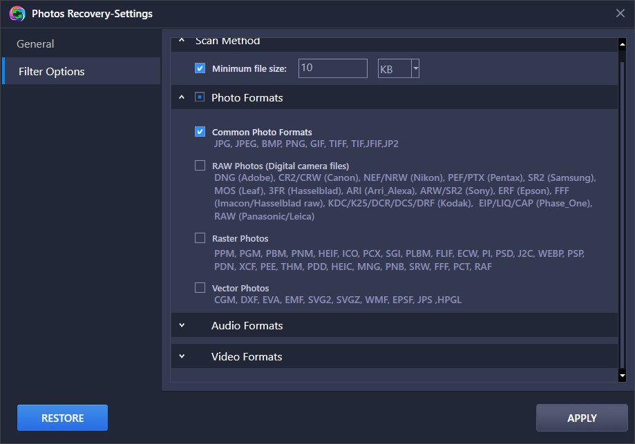 Supports Multiple Image Formats