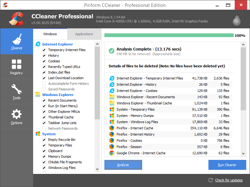 CCleaner Pro, PC cleaning tool