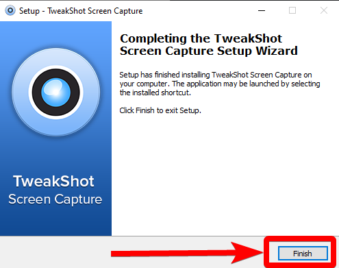 installation is complete of tweakshot