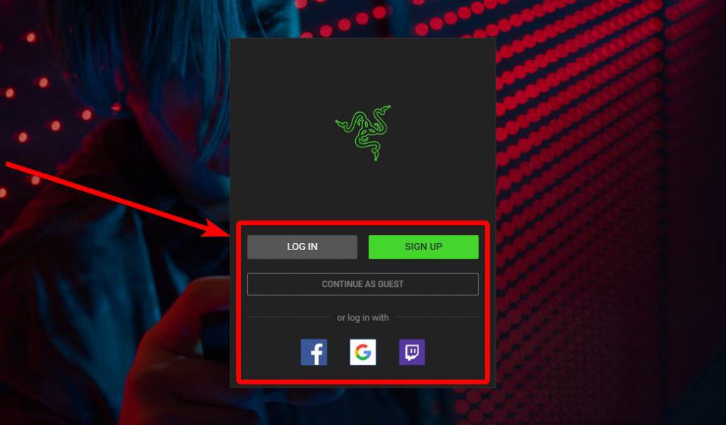 account on Razer