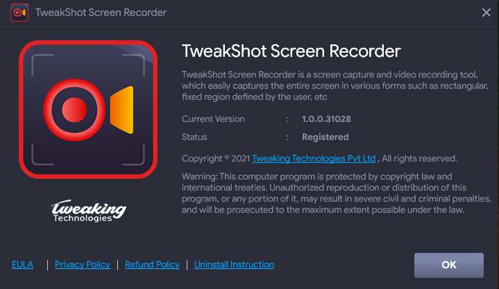 about tweakshot screen recorder