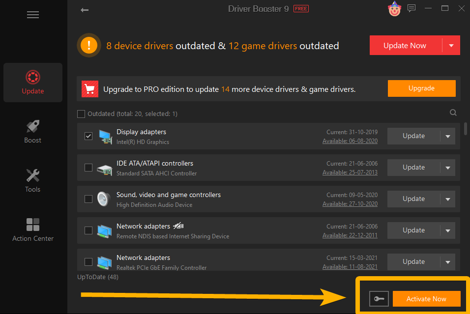 activate driver booster pro