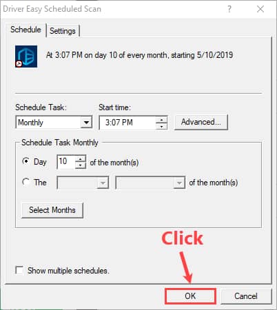 schedule a scan for your computer