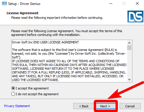 Agreement policies of DriverGenius