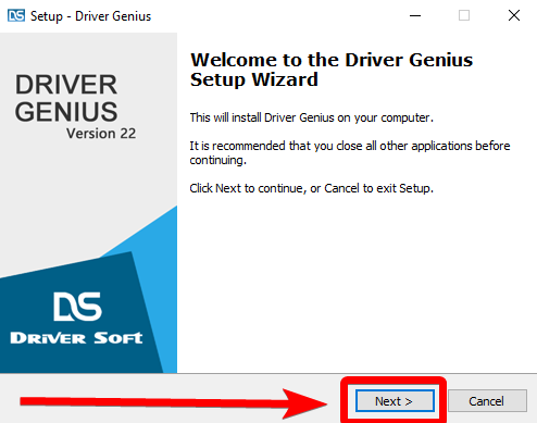 Run the setup file DriverGenius