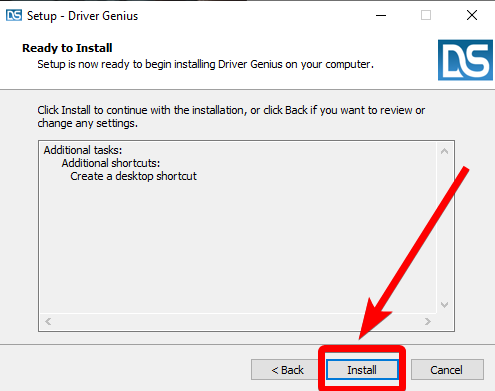 install button DriverGenius