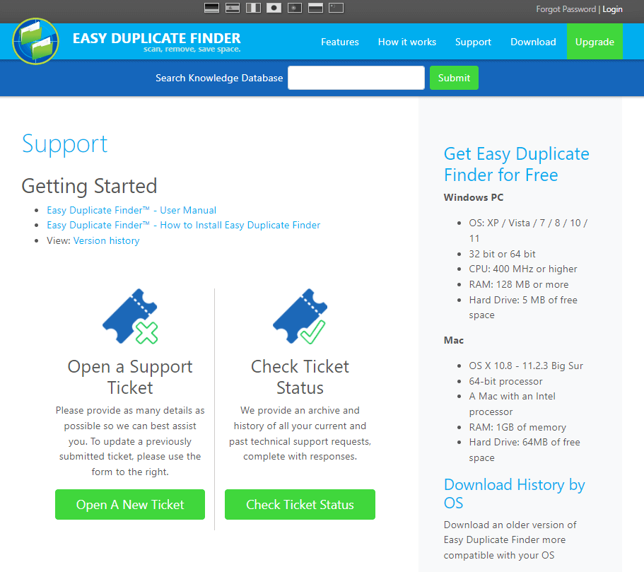 Customer Support easy duplicate finder