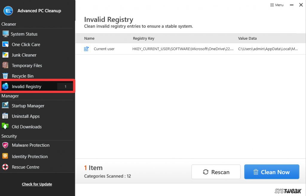 Invalid Registry Cleaner