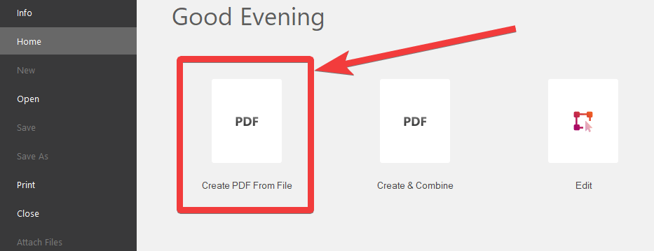 Create PDF From File in nitro pro