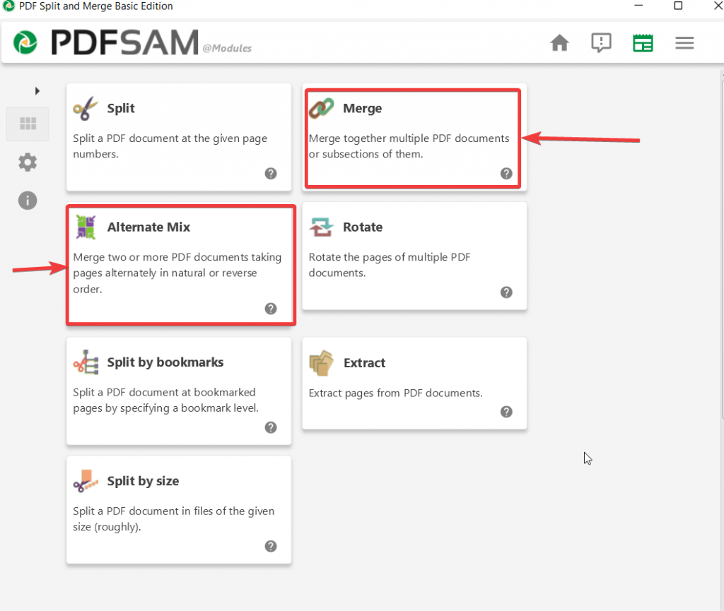 Merge PDFsam Basic