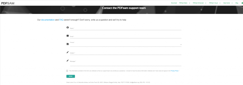 PDFsam Basic Customer Support