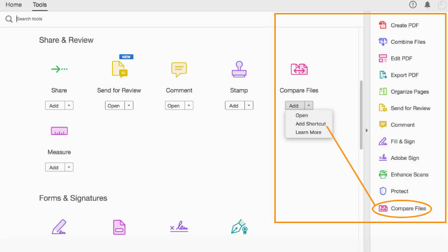 customize the tools acrobat-dc