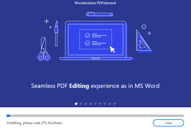 installing process of pdfelement