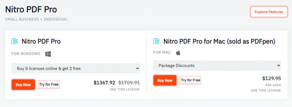 nitro pricing