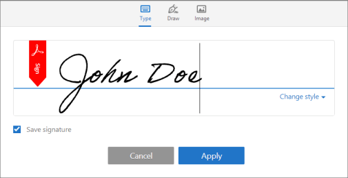 signature using this PDF editor