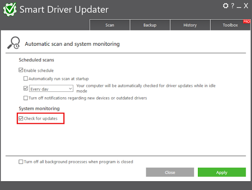 Smart Driver Updater updates