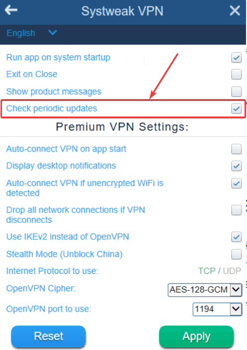 Systweak VPN updates