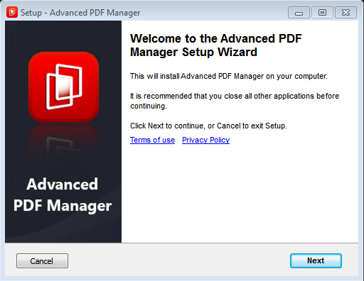 download setup of advanced pdf manager