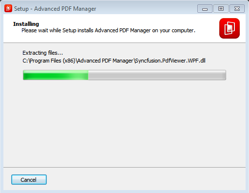 installation of advanced pdf manager