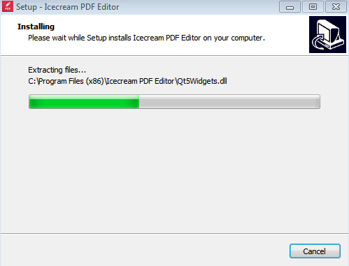 installation process of icreampdf editor