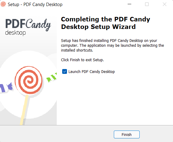 setup complete of pdf candy